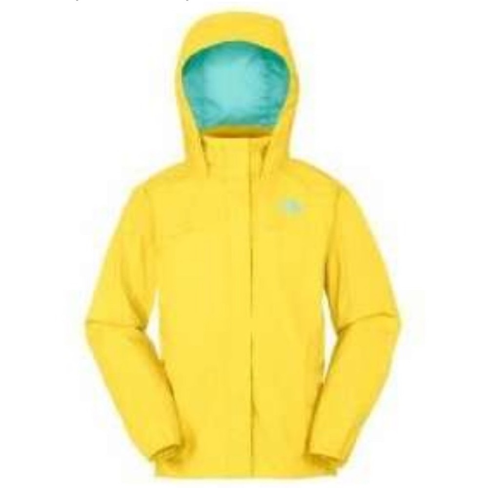 The North Face Girl’s HyVent Hooded Raincoat Jacket Yellow Medium 10-12
